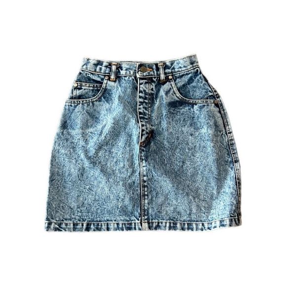 ada paris Dresses & Skirts - Vintage Denim Mini Skirt High Waisted